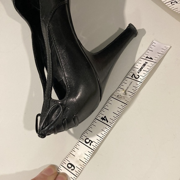 ALDO Leather Black Peep Toe Heels 37 - Picture 15 of 15